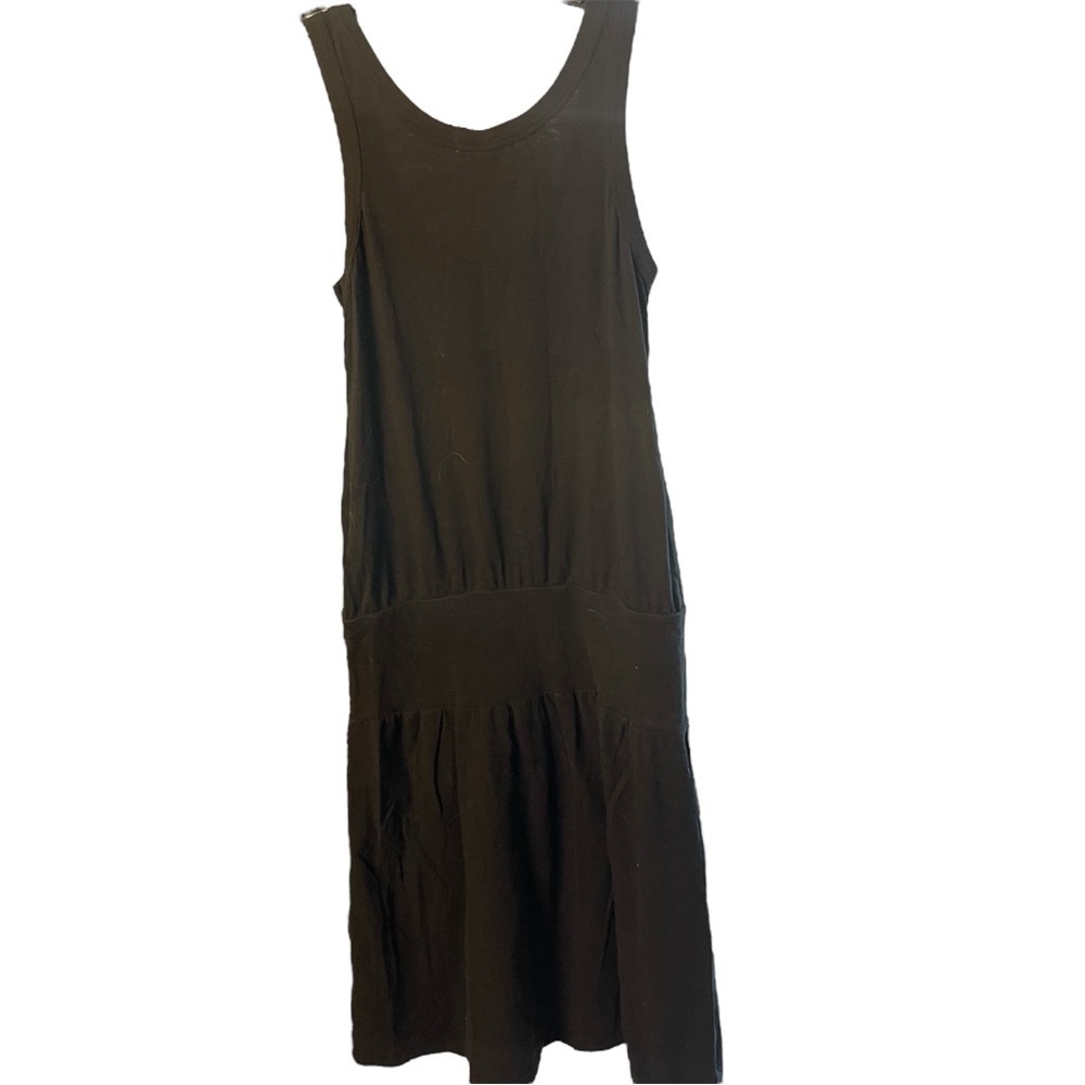 Standard James Perse Black Midi Dress, Elevated Basics, Beachy, Summer, 1/ S